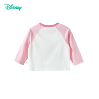 迪士尼宝宝（Disney Baby）春季童装男女儿童时尚休闲透气百搭儿童长袖T恤 ZD1ES008桃粉 110