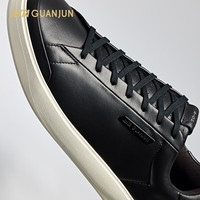 安踏冠军全天候系列 A01商务板鞋男士牛皮休闲运动鞋子112518002A