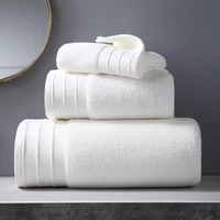 雪仑尔 纯棉浴巾 精选32支/2纱A类长绒棉柔软强吸水加厚男女通用大浴巾 纯白 590g