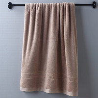 雪仑尔 酒店21s浴巾纯棉加大厚柔软吸水全棉情侣成人男女抹胸大浴巾 卡其色 580g