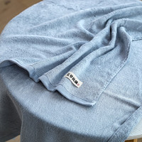 华纱 纯天然植物竹纤维浴巾艾草抗菌吸水速干不掉毛防霉防异味柔软顺滑 蓝 450g