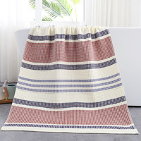 华纱 纯棉纱布浴巾全棉精梳双层易拧轻薄款透气速干防霉柔软吸水不掉毛 棕色 290g