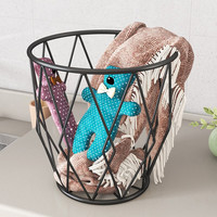 亚思特 脏衣篮脏衣篓浴室脏衣服收纳筐家用客厅衣物洗衣篮多功能收纳架 黑色