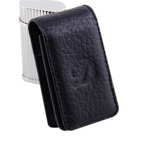 都梵 Dufan 精巧窄机 F系列打火机专用牛皮皮套 黑色 火机套火机包