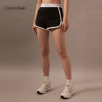 Calvin Klein 卡尔文·克莱恩 女士循环提花ck家居睡裤辣妹运动短裤QS5982 001