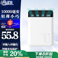 半岛铁盒 PADO U106 移动电源 白色 10000mAh Type-C micro usb 10W快充