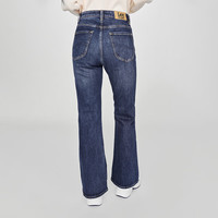 Lee24秋冬427标准高腰喇叭五袋款深蓝色女牛仔裤LWB100427206 深蓝色 28