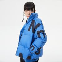 羽绒服女冬季时尚潮流百搭撞色大字母舒适保暖短款女士羽绒服