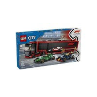 乐高 LEGO 城市组60445F1®卡车与红牛RB20和马丁AMR24 F1® 赛车积木