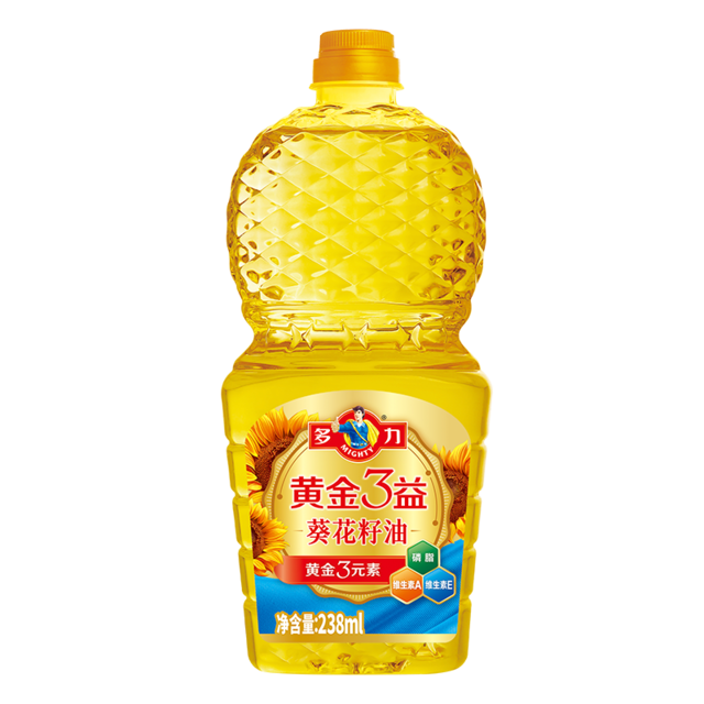 多力 黄金三益葵花籽油 238ml*2瓶家用食用油桶装