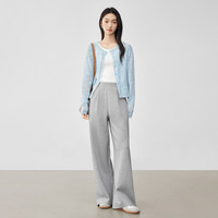 对白【棉花糖空调衫】毛衣慵懒高级感针织衫女2025春羊毛外搭开衫 以太蓝 XL