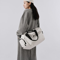 途客 Trcks 健身包女士干湿分离游泳运动训练收纳包大容量旅行包男出差行李 白色