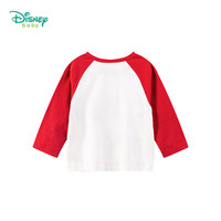 迪士尼宝宝春季童装男女儿童时尚休闲透气百搭儿童长袖T恤 211S1483米妮 120