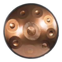 阿萨斯手碟鼓9音手工HanDpan专业钢舌鼓可打击乐器 金色 探索者系列-9音金色