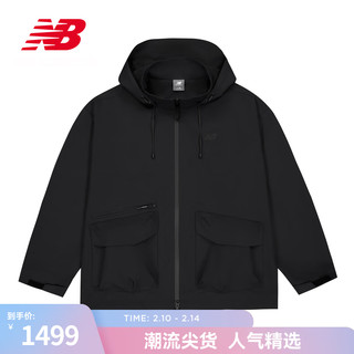 new balance NB官方25新款外套男款潮流时尚舒适百搭梭织夹克 BK NAF17031 L