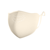 初医生（CHUYISHENG）儿童保暖口罩加厚冬季防寒风立体面罩东北旅游装备滑雪骑行米白色