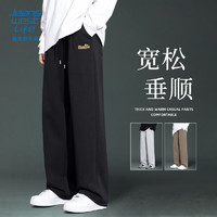 JEANSWEST LIFE 真维斯休闲裤男2025款春季垂感显高男士阔腿裤潮牌宽松直筒裤子男