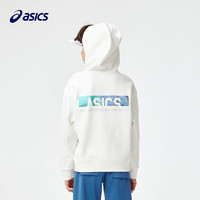 ASICS 亚瑟士 童装2025年春季男女儿童舒弹保型连帽卫衣百搭帽衫 00白色 110