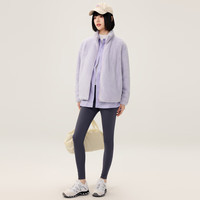 雪中飞 SNOWFLYING2023早春防风袖口休闲立领软糯亲肤女士多色摇粒绒夹克外套女 浅紫色|6028 M 160/84A