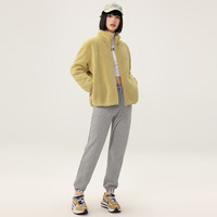 雪中飞 SNOWFLYING2023早春防风袖口休闲立领软糯亲肤女士多色摇粒绒夹克外套女 自然绿|4189 L 165/88A