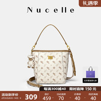 纽芝兰 NUCELLE 包包女包时尚百搭单肩包女休闲大容量水桶包 坚果杏