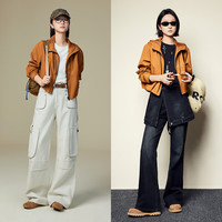 美洋(MEIYANG)贝贝户外外套暗格纹网纱透气短款连帽休闲运动上衣U 焦糖色 S