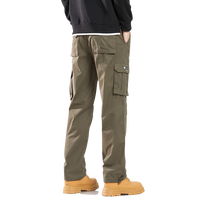 【100%棉】2025春季款男式潮流时尚多口袋工装直筒运动裤