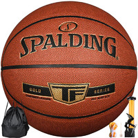 斯伯丁 SPALDING 比赛篮球Gold经典系列室内外职业赛事7号PU材质篮球 76-857Y