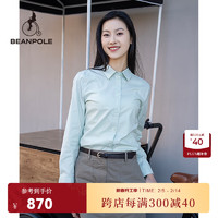 BEANPOLE 2025早春女士商务知识分子风牛津纺衬衫 草绿色 S 160/84A