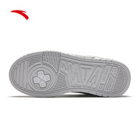 安踏微糖面包鞋板鞋男鞋厚底增高潮流缓震鞋子运动鞋休闲鞋 象牙白/积云灰/浅沐灰-2 11(男45)
