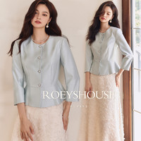 Roey s house 罗衣魔衣春装知性纯色薄款高级感修身OL西服