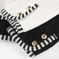 太平鸟女装仿麂皮时尚小香风上衣撞色简奢风新中式外套合集 黑色高端小香风外套 S