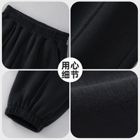 JEANSWEST CLUB真维斯集团儿童秋款运动裤2024男童长裤休闲裤女童卫裤洋气 运动裤02紫紫怪兽粉 130 (身高120-130CM)