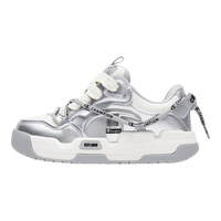 Champion美国冠军板鞋女男 厚底增高休闲复古街潮面包鞋24FWT15 灰银 44 