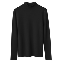 AMII2024秋冬简洁通勤基础款百搭半高领修身毛衣女显瘦长袖上衣 黑色 2XL (175) 175/96A/XXL