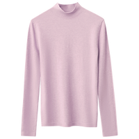 AMII2024秋冬简洁通勤基础款百搭半高领修身毛衣女显瘦长袖上衣 丁香紫 L (165) 165/88A/L