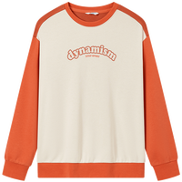 XTEP特步儿童童装女童秋季上衣轻弹舒适圆领套头卫衣 红茶橙 165cm