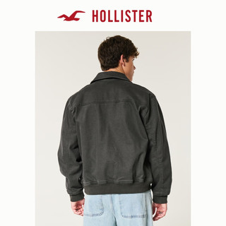 HOLLISTER24春秋款情侣巴恩风工装翻领夹克外套男女装KI332-4130