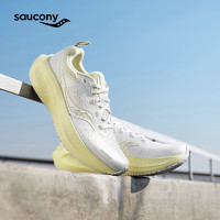 索康尼 saucony SURGE澎湃3 SU缓震回弹跑步鞋女慢跑训练运动鞋白黄39