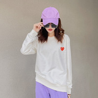 燠阳2025春纯棉圆领卫衣款男女同款时尚韩版打底外穿休闲上衣 纯棉-黑色左胸China M 【75-110斤】 黑色-左胸China M【95-110斤】