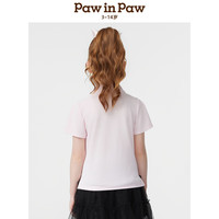 PawinPawPawinPaw卡通小熊童装25年春季女童POLO翻领镭色印花运动T恤 Ivory象牙色/39 140