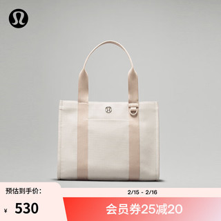 lululemon 丨Two-Tone 女士双色帆布手袋 LW9EZFS 莫哈韦棕褐色/浅象牙色 O/S