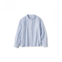 無印良品 MUJI(無印良品 )大童 双层纱织 立领 长袖衬衫 儿童衬衣男童女童 CB1NPA5S