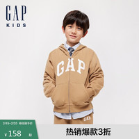 Gap 男女童2024初秋新款法式圈织软连帽卫衣646216