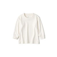 無印良品 MUJI(無印良品 )大童 起毛双罗纹织 长袖T恤 卫衣 儿童童装打底衫男童女童 米白色 3A 150 (76A) 150cm(76A)