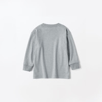 無印良品 MUJI(無印良品 )大童 起毛双罗纹织 长袖T恤 卫衣 儿童童装打底衫男童女童 灰色 3A 120 (60A) 120cm(60A)