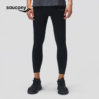 索康尼 saucony 男子跑步紧身长裤 正黑色 M