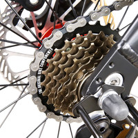 邦德·富士达16英寸铝合金7级变速折叠自行车男女式成人城市上班代步单车 7速 消光黑黄色 16英寸 厂送