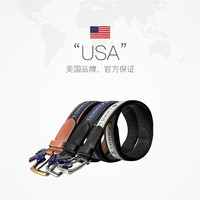 TOMMY HILFIGER汤米男士帆布腰带时尚休闲百搭针扣皮带潮