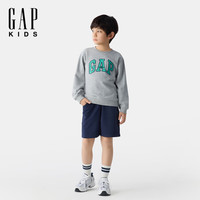 Gap【大小童同款】男女童2025春季logo卫衣儿童装上衣687330 灰色 160 cm(14-15岁)亚洲尺码